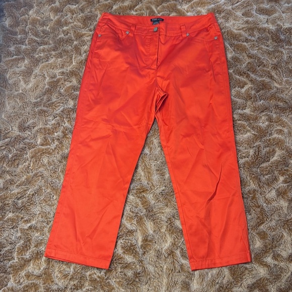E39 Bright Orange Women’s Pants size 10 - Picture 1 of 11